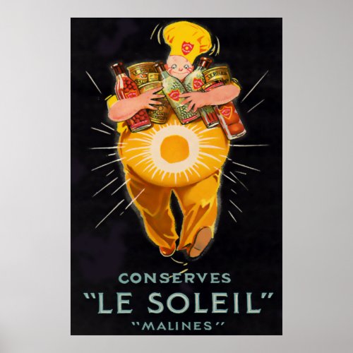 Vintage French Chef Poster Print