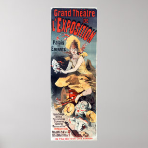 Vintage French Children's Theater Advertisement Poster