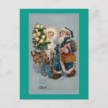 Vintage French Christmas Card Postcard by PrimeVintage at Zazzle