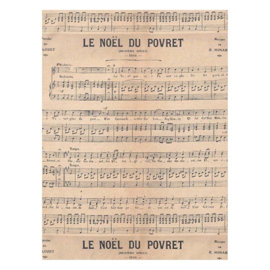 Vintage french classical music sheet paper tablecloth | Zazzle.com