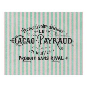 Vintage French Cocoa Powder Advertisement Faux Canvas Print