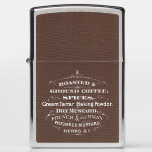 Vintage French Coffee and Spice Label Zippo Lighter