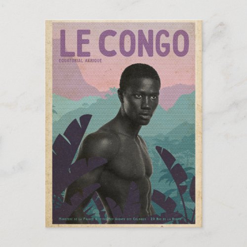 Vintage French Congo travel  Postcard