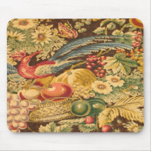 Vintage French Country Bird Butterfly Mousepad