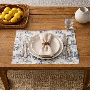  Vintage French Country "Blue Toile de Jouy " Placemat