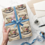 Vintage French Country Floral Tea Cup Wrapping Paper<br><div class="desc">Immerse yourself in the beauty of French country charm with our Vintage Floral Tea Cup Wrapping Paper. This exquisite wrapping paper showcases intricate floral designs inspired by the elegance of French countryside living. Perfect for adding a touch of vintage sophistication to your gifts, this wrapping paper is a delightful choice...</div>