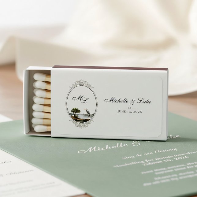 Vintage French Country Monogram Wedding Matchboxes (Creator Uploaded)