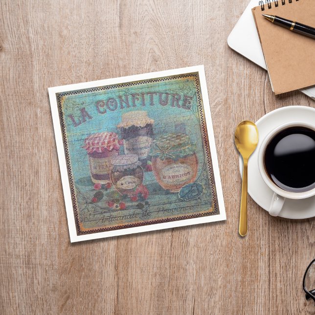 Vintage French Country Preserves Jams Jars craft Napkins (Creator Uploaded)