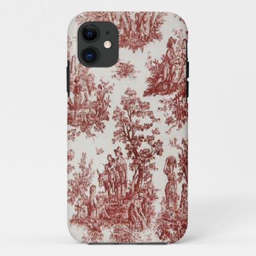 Vintage French Country Red Toile iPhone 5 Cover