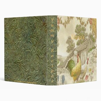 Vintage French Country Rooster/hen Avery Binder by Westernpalamino at Zazzle
