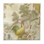 Vintage French Country Rooster/hen Ceramic Tile at Zazzle
