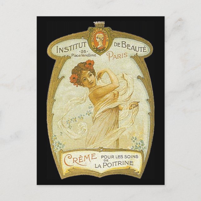 Vintage French Creme Ad Postcard (Front)