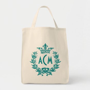 Vintage French Crown Monogram Tote Bag by K2Pphotography at Zazzle
