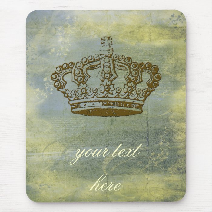 Vintage French Crown Personalized Mousepad