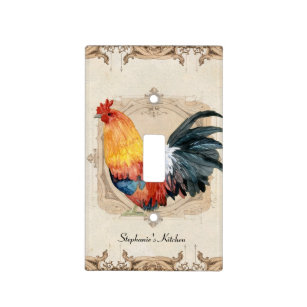 decorative rooster plates