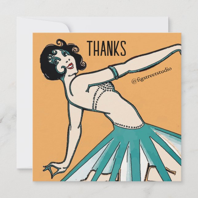 Vintage French Dancer  Cards (Front)