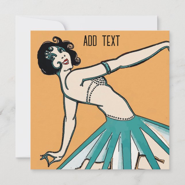 Vintage French Dancer  Cards (Front)