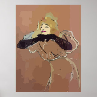 Vintage French Dancer Poster