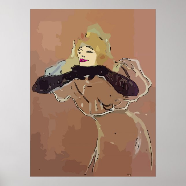 Vintage French Dancer Poster (Front)