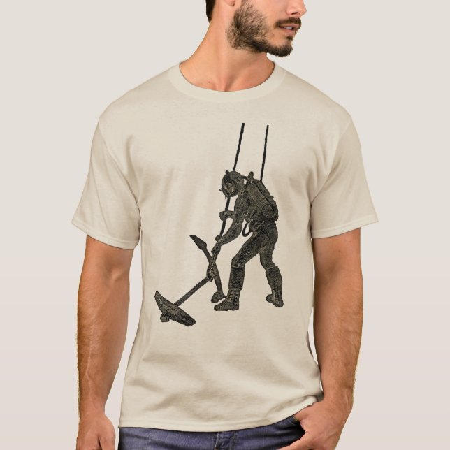 Vintage French Diver with Sicard Rebreather T-Shirt (Front)