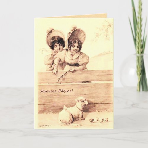 Vintage French Easter Card