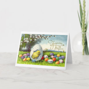 Vintage French Easter Joyeuses Pâques Card