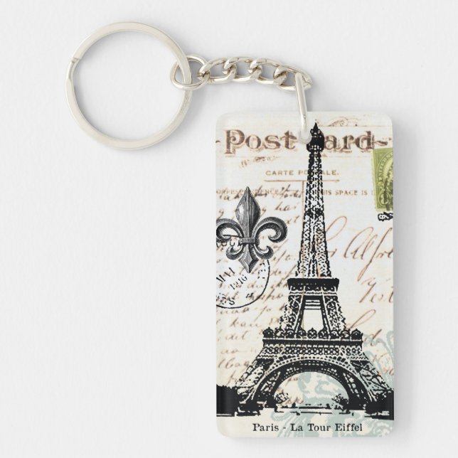 Vintage French Eiffel Tower keychain (Front)