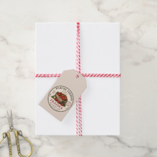Vintage French Farmers Market Strawberries Gift Tags