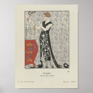 Vintage French Fashion Illustration Poster