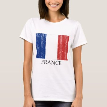 Vintage French Flag T-shirt by sushiandsasha at Zazzle