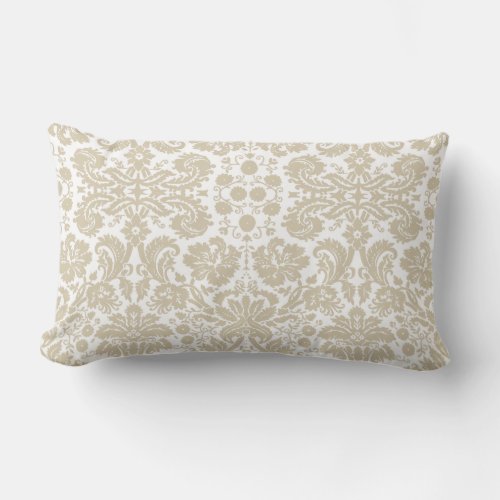 Vintage french floral art nouveau pattern lumbar pillow