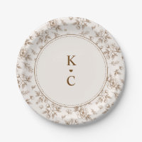 Vintage French Floral Brown Wedding Dessert