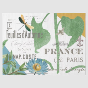 Vintage French Floral Design Tissue Paper