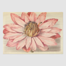 Vintage French Floral Ephemera Decoupage Pink