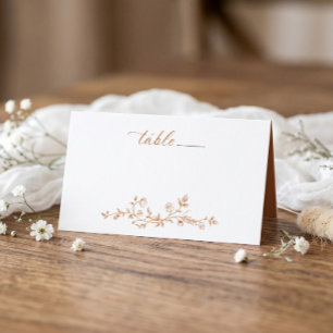 Vintage French Floral Orange Victorian Wedding Place Card