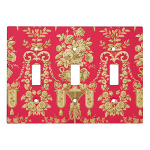 VINTAGE FRENCH FLORAL PATTERN ,FLOWER VASES,ROSES LIGHT SWITCH COVER