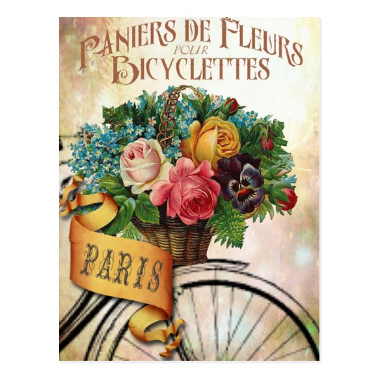 Vintage French Floral Postcard