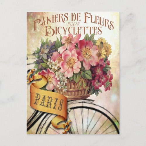 Vintage French Floral Postcard