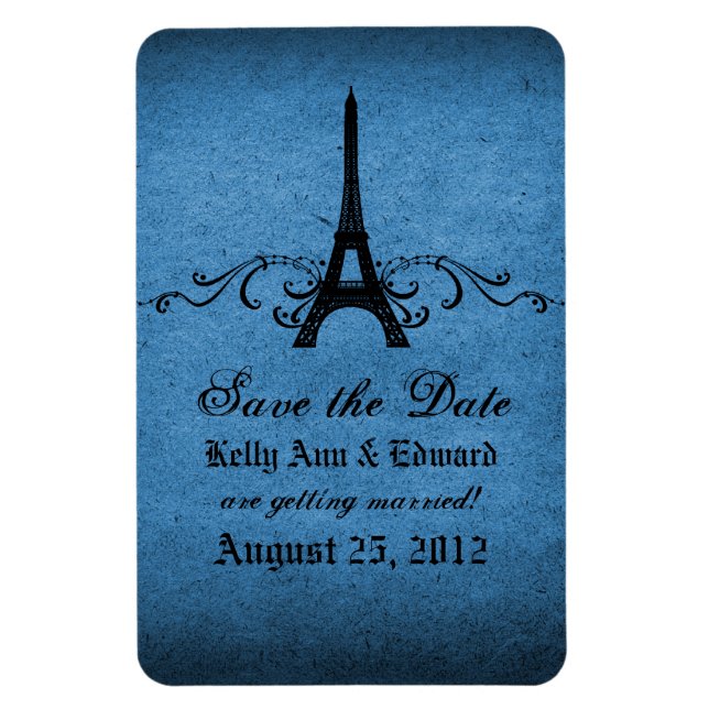 Vintage French Flourish Save the Date Magnet (Vertical)