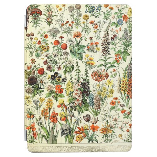 Vintage French Flower Chart iPad Air Cover