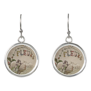 Vintage French Flower Fairy Earrings