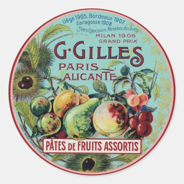 Vintage French Fruit Label (Front)