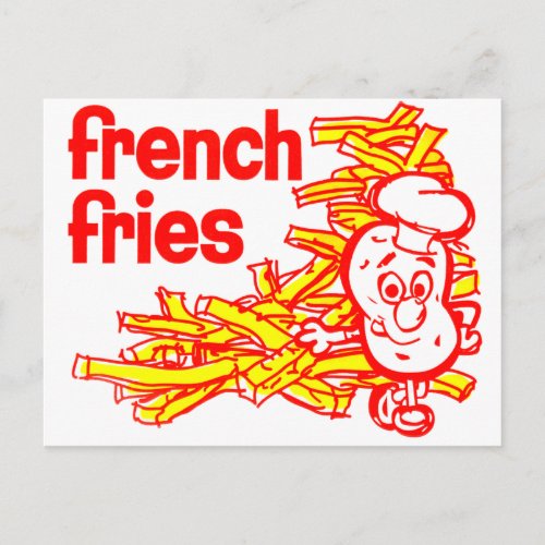 Vintage French Fry Package Postcard