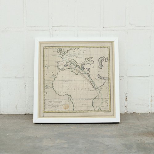 Vintage French Geographical Map Of Africa Europe  Poster