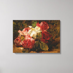 Vintage French Georges Jeannin Roses III Canvas Print