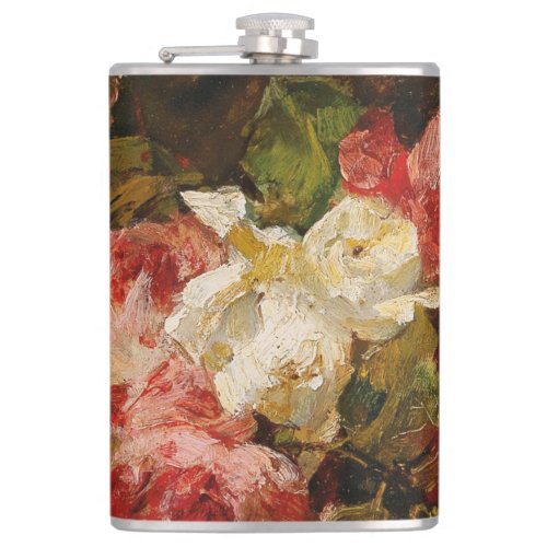 Vintage French Georges Jeannin Roses III Flask