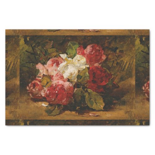 Vintage French Georges Jeannin Roses III Tissue Paper