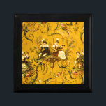 Vintage French Gold Yellow Toile Victorian Floral Gift Box<br><div class="desc">Vintage French Gold Yellow Toile Victorian Style Floral Design.</div>