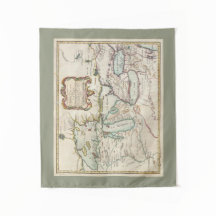 Vintage French Great Lakes Map 