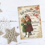 Vintage French Holiday Decoupage Craft Tissue Paper<br><div class="desc">Create wonderful designs with this vintage French ad and victorian young ladies in their winter wear. Red berries adorn page in upper right corner. Whether you DIY decoupage antique furniture, a serving tray for holiday entertaining, or Christmas wall decor to give as gifts this will have the victorian, winter vibe...</div>